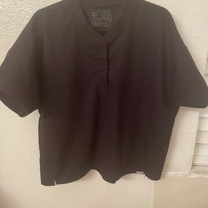 Figs L black scrub top USED